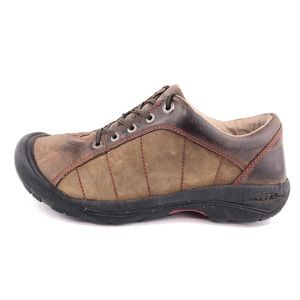 Keen Presidio Brown Leather Low Hiking Shoes 9
